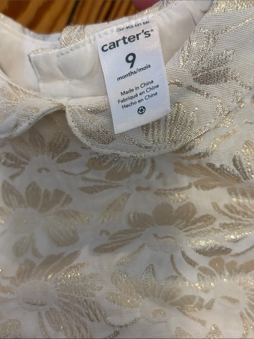 Baby girl fancy golden dress